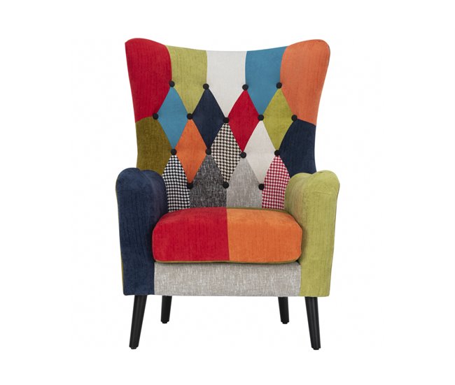 Sillón CIRCO estampado patchwork Multicolor