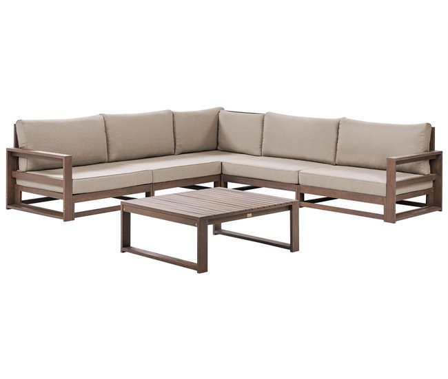 Beliani Conjunto de jardín TIMOR Gris Oscuro