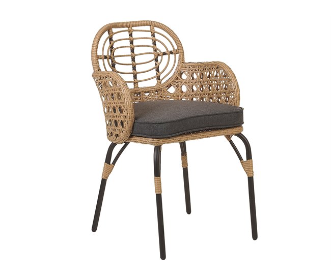 Beliani Silla de jardín PRATELLO Grafito