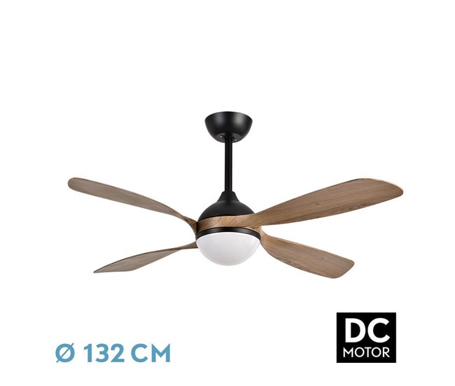 Ventilador De Techo Metal Serie Livorno Madera