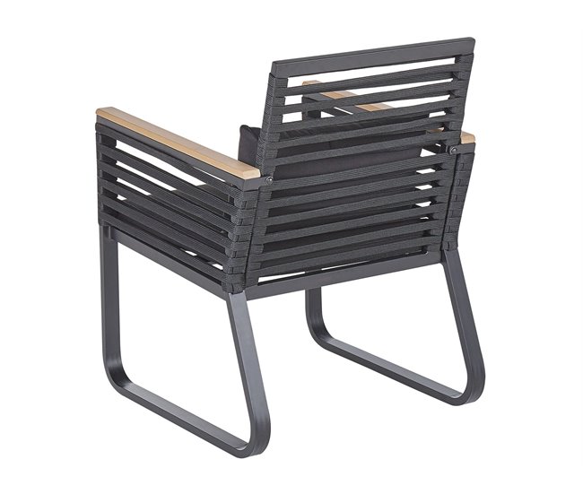 Beliani Silla de jardín CANETTO Negro