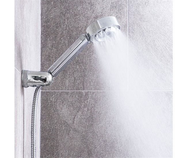 Alcachofa de Ducha Doble con Dispensador 3 en 1 Plateado