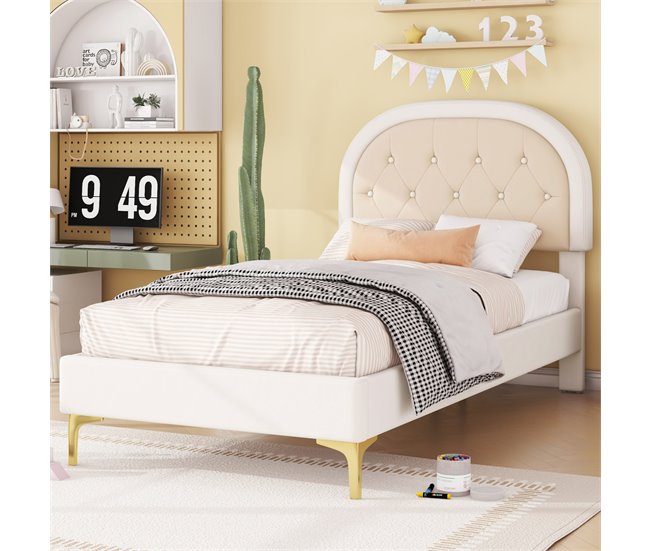 Marco de la cama 200x90 Beige