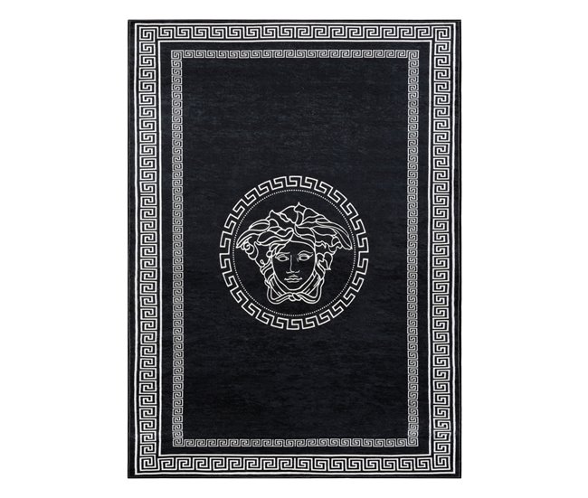 Alfombra lavable ANDRE 2031 Marco medusa griego 120x170 Negro