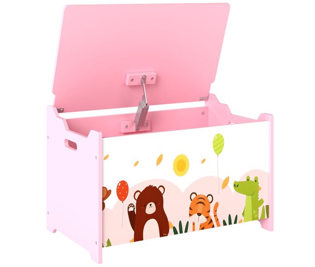 Baúl Juguetes Infantil MDF AIYAPLAY Rosa