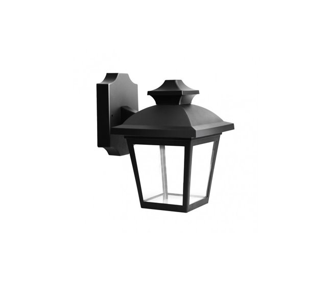 Aplique De Exterior Policarbonato Serie Maca Negro