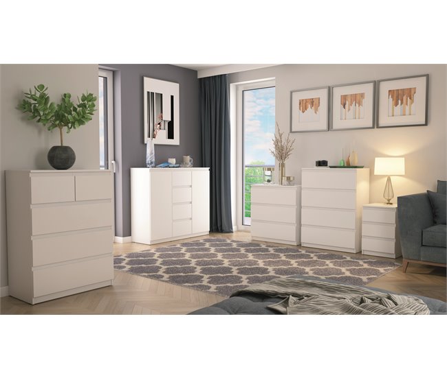 Sifonier 75cm con 5 cajones OSLO Blanco