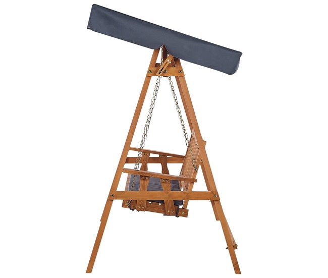 Beliani Columpio FIBBIALLA Gris/ Madera