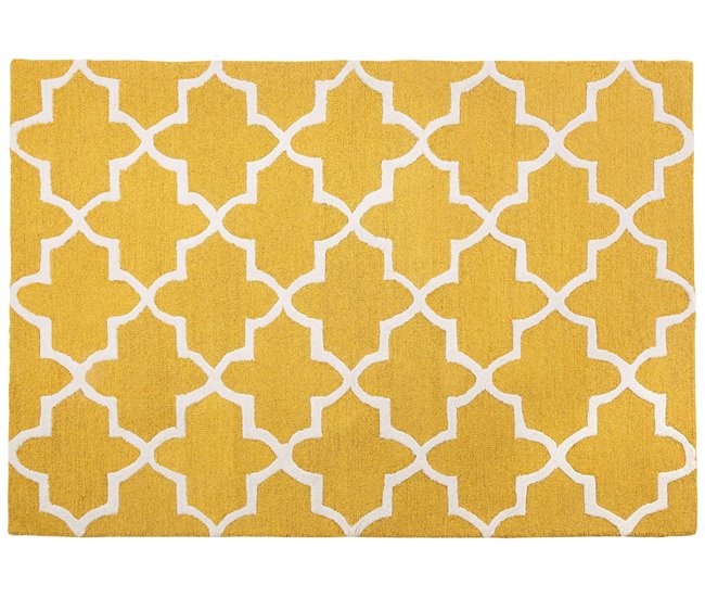 Beliani Alfombra de pelo corto SILVAN 160x230 Amarillo