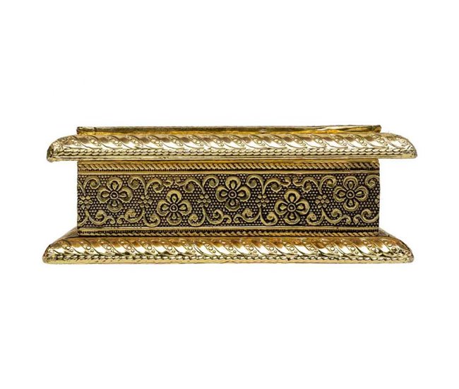 Joyero de metal repujado Dorado
