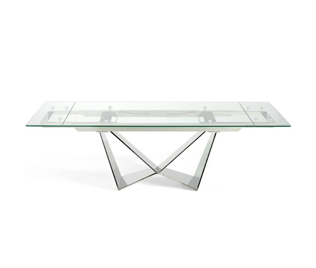 ANGEL CERDA Mesa comedor extensible cristal Transparente