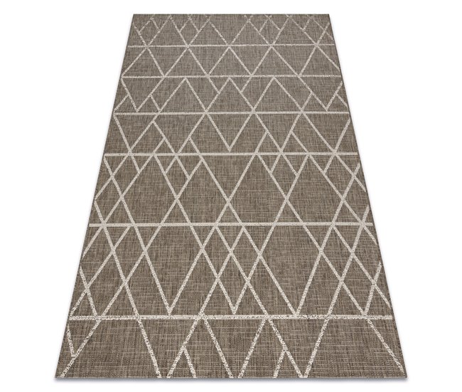 Alfombra de cuerda sisal FLOORLUX 20508 Triángulo 240x330 Marron