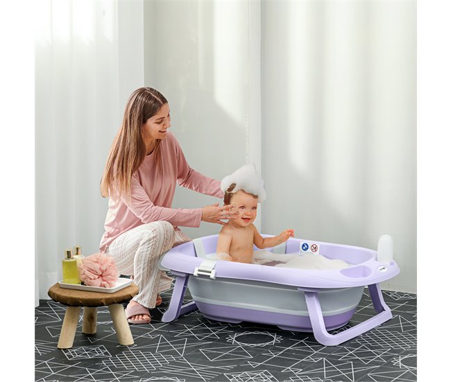 Bañera para Bebé PP, TPE ZONEKIZ Morado