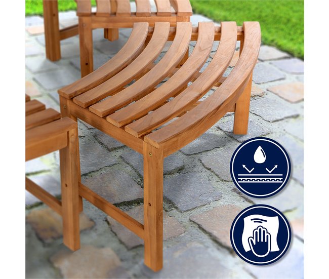 Banco de jardín - Male - Madera 250x125 Marron