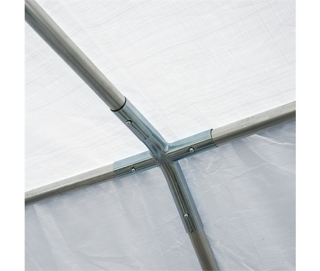 Carpa de Jardín Acero y PE Outsunny 800x400 Blanco