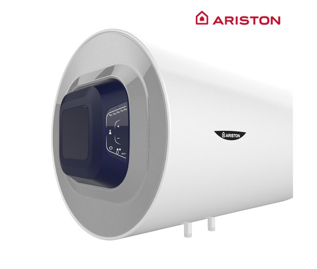 Termo eléctrico, Ariston, Blu1 Eco Horizontal, 80 litros, Clase Energetica B Blanco Brillo