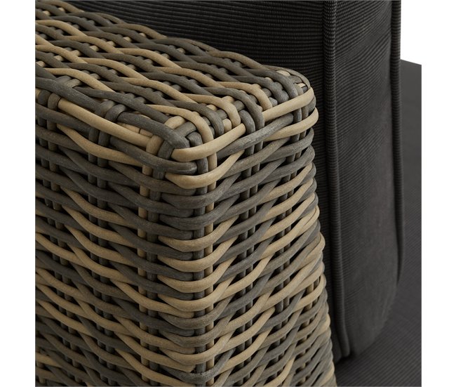 Pieza modular para conjunto de ratán Antracita