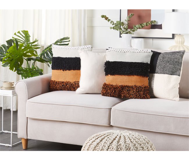 Beliani Cojín decorativo MIHALGAZI Multicolor