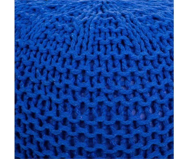 Puff de algodón trenzado Azul