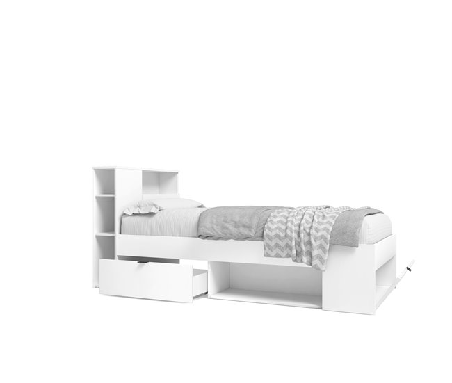 Cama compacta KOMPACT 90x190cm Blanco