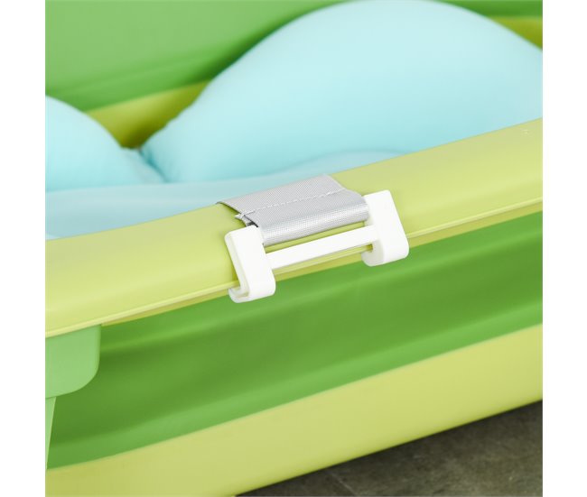 Bañera Plegable para Bebé PP, TPE HOMCOM Verde