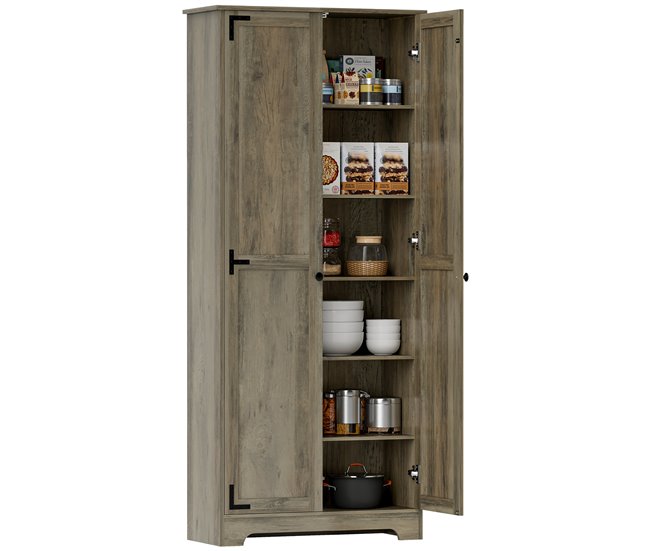 Alacena de Cocina Melamina de Madera, MDF HOMCOM, hogar - cocina Gris