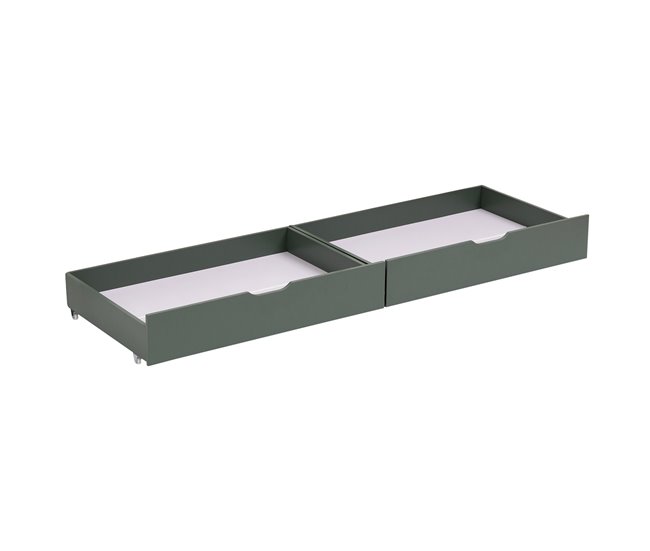 Juego de 2 cajones para cama Verde