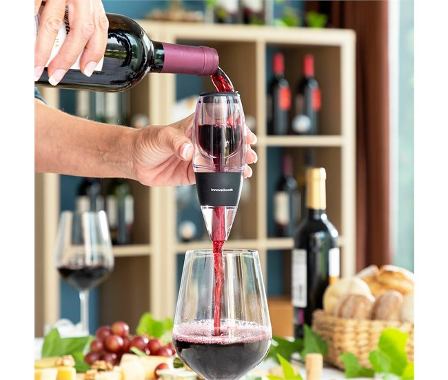 Aireador de Vino con Filtro, Soporte y Funda Transparente