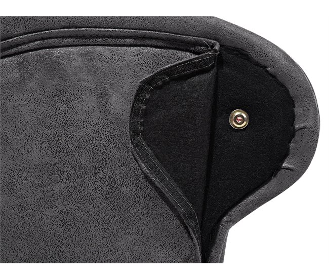 Beliani Chaise longue izquierdo Gamuza sintética NIMES Gris Oscuro