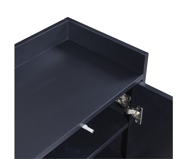 Aparador, 4 puertas, mueble comedor, comedor, sala, cocina 120 Negro