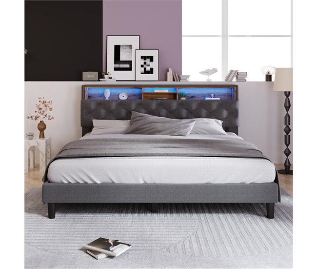 Camas de matrimonio Gris