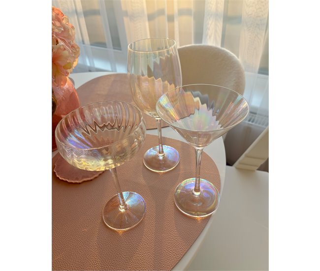 Beliani Cristalería Vidrio MORGANITE Transparente