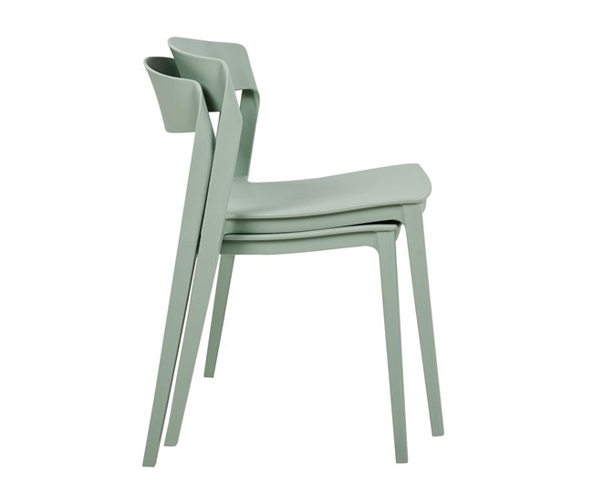 Beliani Silla de comedor SOMERS Verde