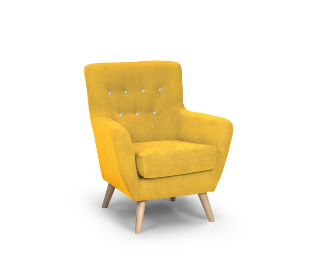 Sillón de tela KISS Amarillo