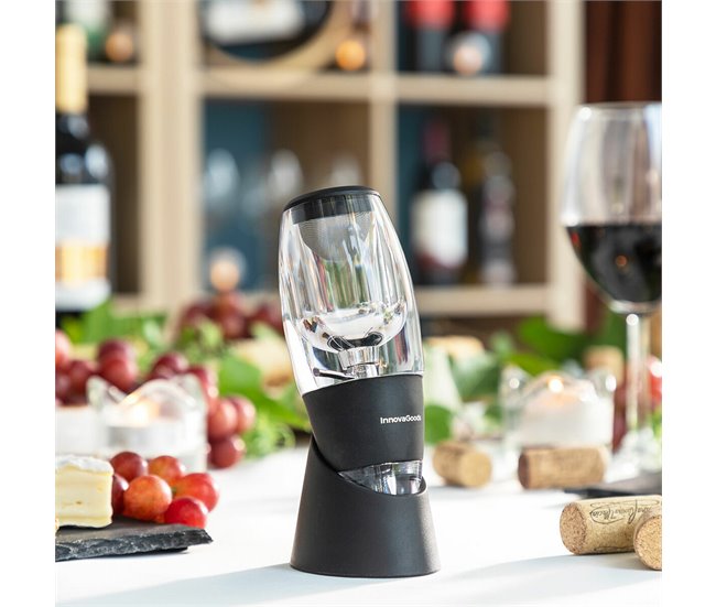 Aireador de Vino con Filtro, Soporte y Funda Transparente