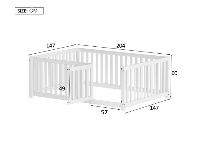 Camas infantiles 147x204 Blanco