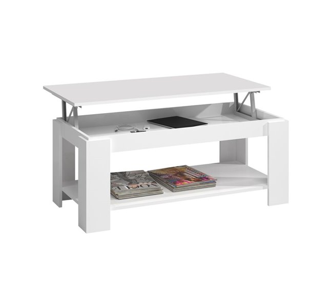 Mesa de centro elevable Ambit 100x50 Blanco