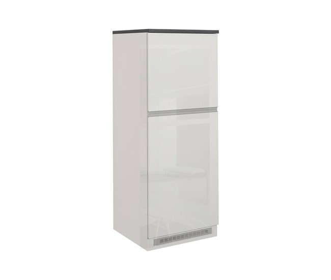 Cozinha com despensa com efeito madeira 60 Blanco