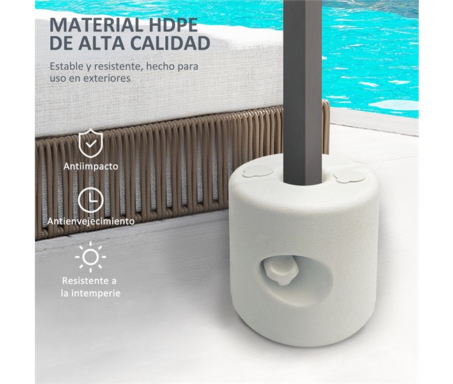 Base de Sombrilla HDPE Blanco