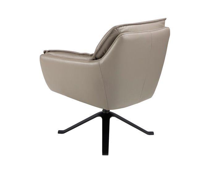 ANGEL CERDÁ Sillón giratorio piel Gris Oscuro