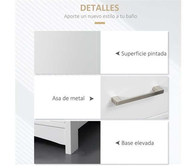 Armario de Baño MDF kleankin, hogar - baño Marron