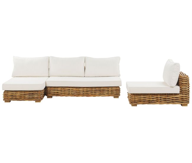 Beliani Conjunto de jardín VARALLO Crema
