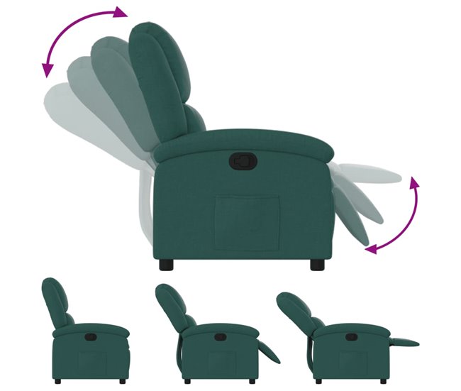 Sillón Reclinable Verde Oscuro