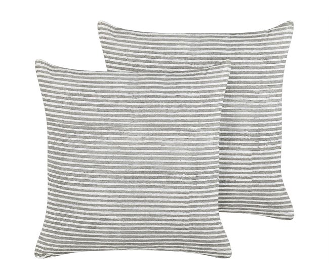 Beliani Cojín decorativo KANPAS Gris