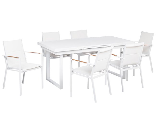 Beliani Conjunto de comedor VALCANETTO/ BUSSETO Blanco