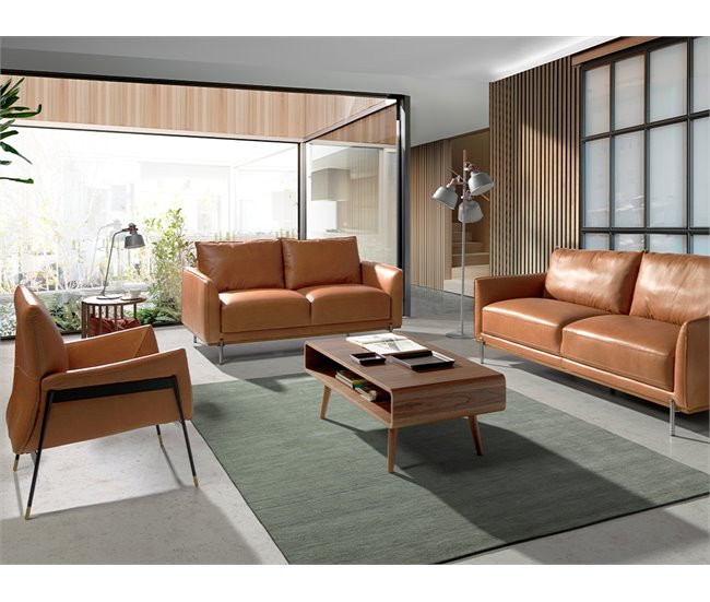 ANGEL CERDA Sillón piel marrón Marron