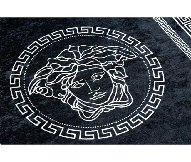 Alfombra lavable ANDRE 2031 Marco medusa griego 120x170 Negro