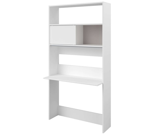 Escritorio Oficina Que con Estantería Blanco