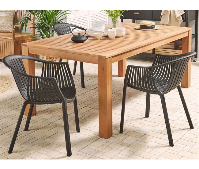 Beliani Mesa de jardín MONSANO Marron