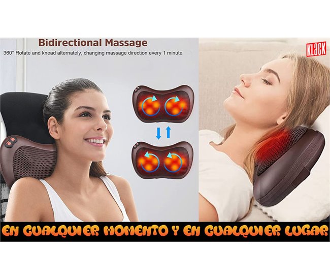 Masajeador Shiatsu con 8 Nodos Marron